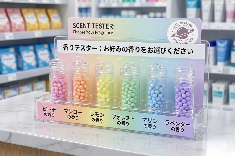 香りをダイレクトに届ける「香り玉テスター」